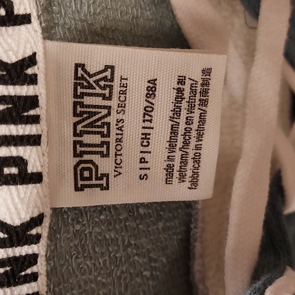 NWOT Women's Victoria's Secret Pink Size SP Lace Up Pullover Sweatshirt Gray - Picture 2 of 11